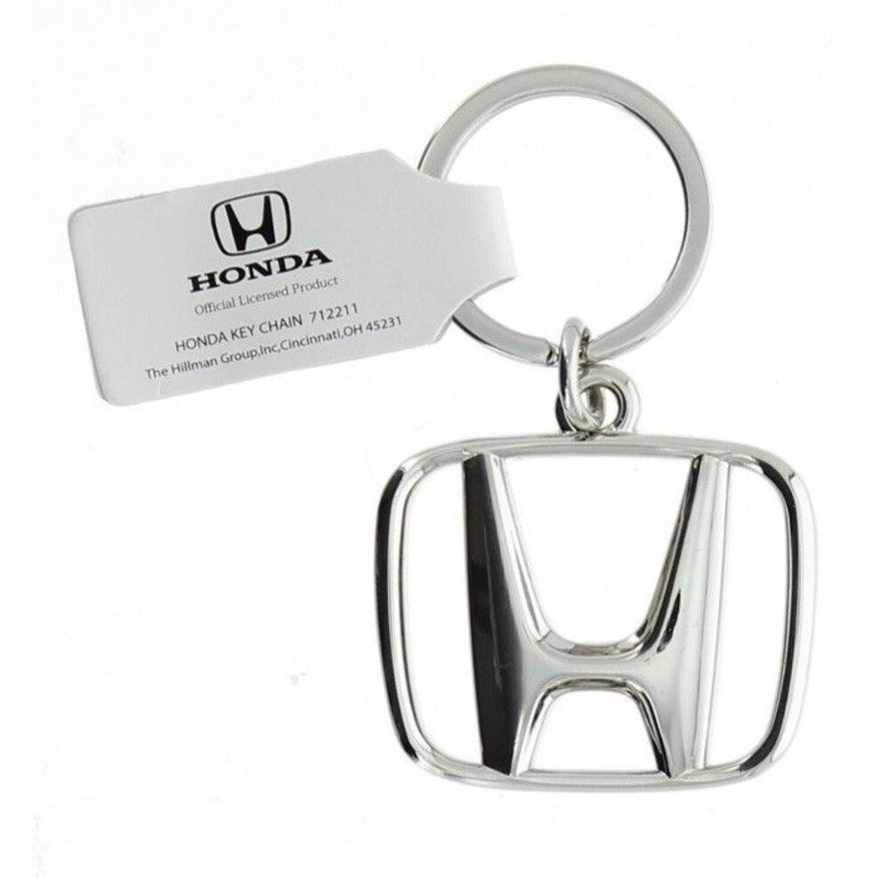Rare Honda Key Chain Emblem Metal 712211 Honda Logo Key Ring In Silver